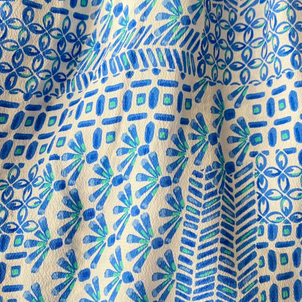 Vineyard Vines Sky Blue Printed Smocked Mini Dress - Picture 7 of 14